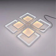Lustra LED cu telecomanda SUSAN 96W, 4 Patrate, lumina Rece/Calda/Neutra, Dimabila, Alb Lustre LED cu Telecomanda Default Title Alessandro Design
