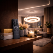 Lustra LED cu Telecomanda LT188WH, Cristal si Metal, 40W, Dimabila, Inaltime Reglabila, Lumina Rece/Calda/Neutra, Iluminat Luxos Lustre LED cu Telecomanda Default Title Alessandro Design