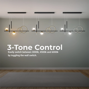 Lustra LED suspendata cu telecomanda DAMARA 44W, lumina Rece/Calda/Neutra, Dimabila, Negru, Inaltime Reglabila Lustre LED cu Telecomanda Default Title Alessandro Design