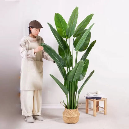 Planta Artificiala Pasarea Paradisului (Strelitzia Nicolai), 16 Frunze, fara Ghiveci, 180cm Verde Plante Artificiale Interioare Default Title Alessandro Design