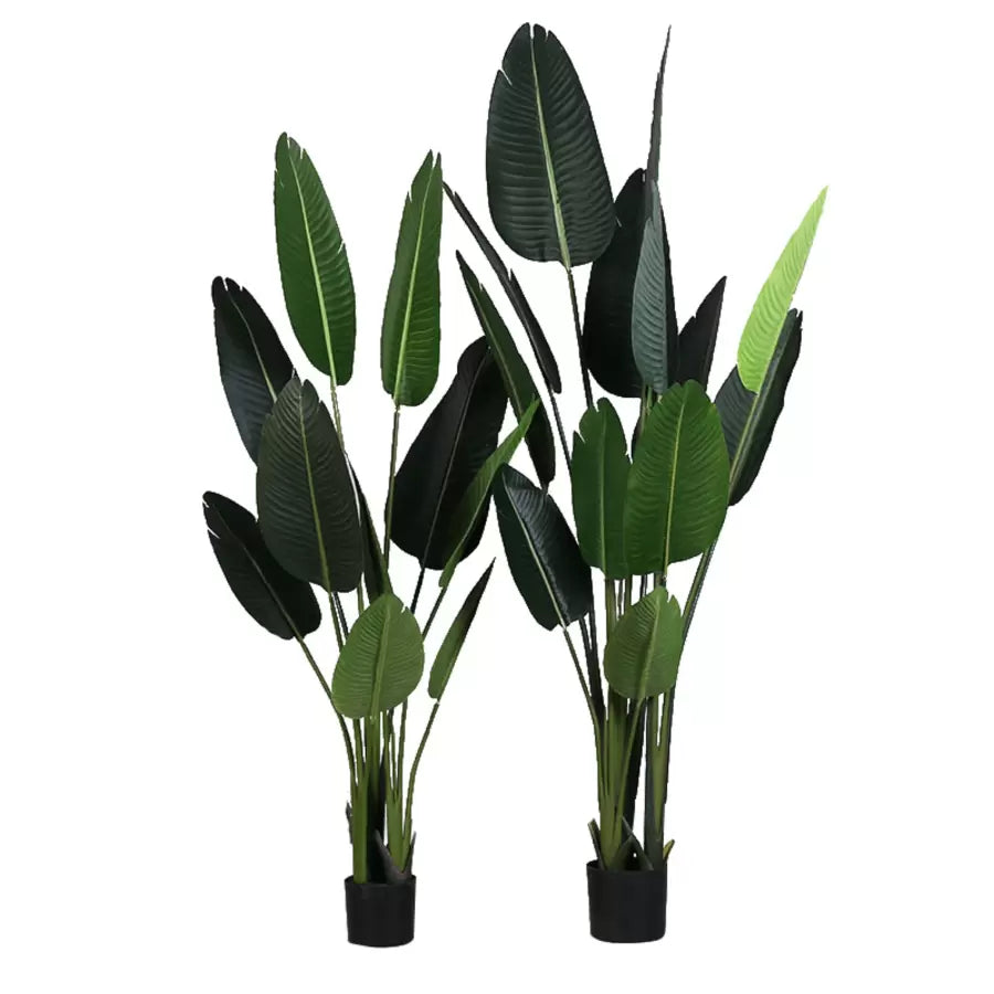 Planta Artificiala Pasarea Paradisului (Strelitzia Nicolai), 16 Frunze, fara Ghiveci, 180cm Verde Plante Artificiale Interioare Default Title Alessandro Design