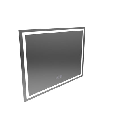 Obdĺžnikové LED zrkadlo, 70x50cm, RADIANTE Touch, Demister System, Stmievateľné