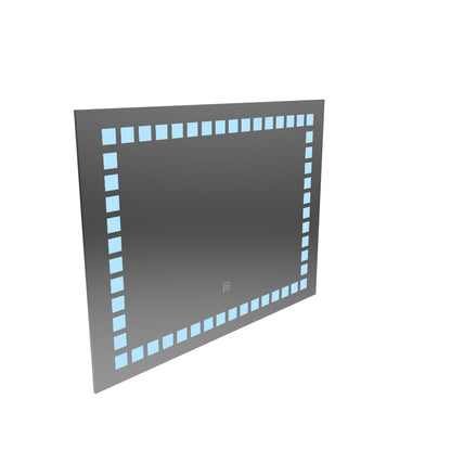 Obdĺžnikové LED zrkadlo, 80x60cm, Grid Light Basic Touch