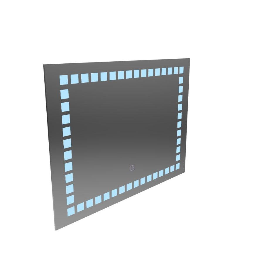 Obdĺžnikové LED zrkadlo, 80x60cm, Grid Light Basic Touch