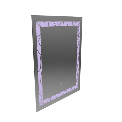 Obdĺžnikové LED zrkadlo, 60x80cm, Deco Frame Basic Touch