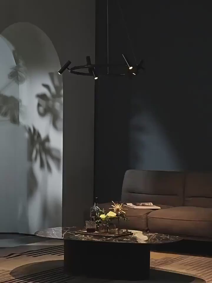 Harman LED luster, 29W, 8 zdrojov, neutrálne svetlo, čierny