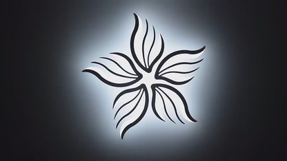 LED luster s diaľkovým ovládaním SAKURA 60W, 5 okvetných lístkov, studené/teplé/neutrálne svetlo, stmievateľné, biela