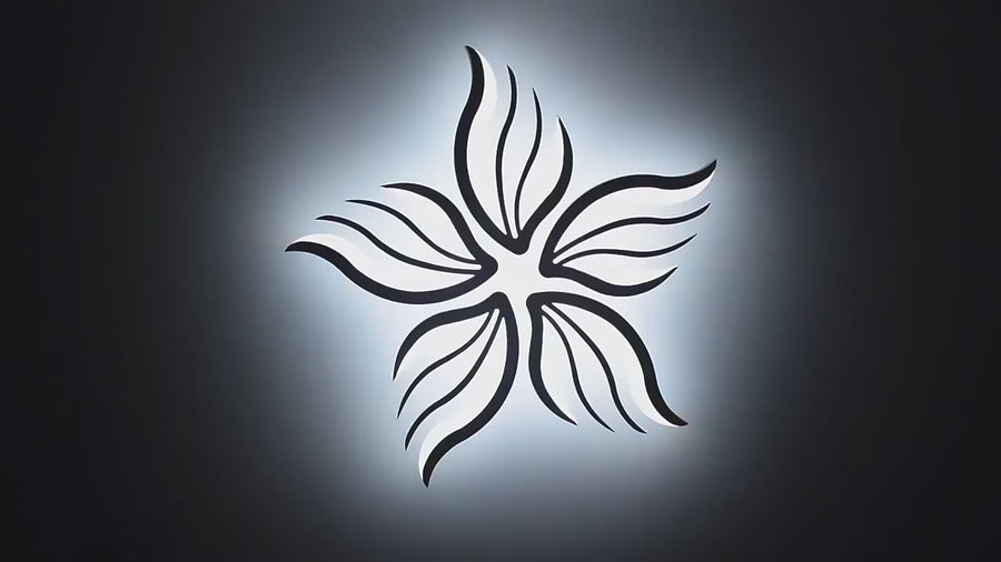 LED luster s diaľkovým ovládaním SAKURA 60W, 5 okvetných lístkov, studené/teplé/neutrálne svetlo, stmievateľné, biela