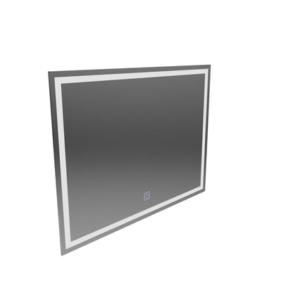 Obdĺžnikové LED zrkadlo, 80x60cm, RÁM Basic Touch