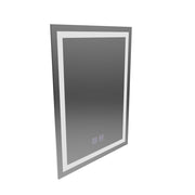Obdĺžnikové LED zrkadlo, 45x60cm, RADIANTE Touch, Demister System, Stmievateľné