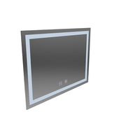 Obdĺžnikové LED zrkadlo, 80x60cm, RADIANTE Touch, Demister System, Stmievateľné