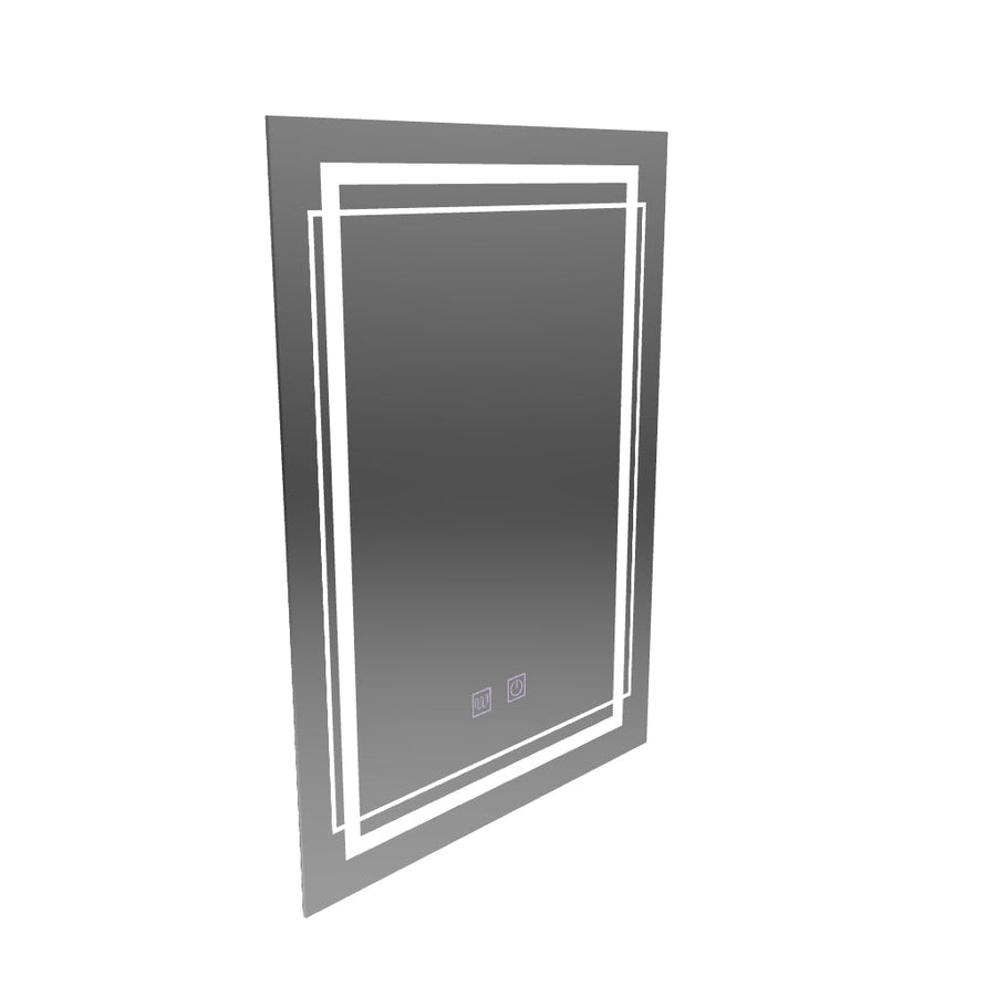 Obdĺžnikové LED zrkadlo, 60x80cm, KOVEN Touch, Demister System, Stmievateľné