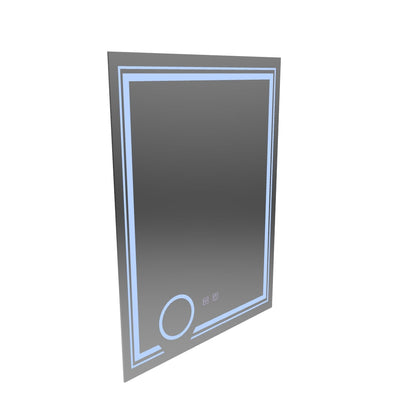 Obdĺžnikové LED zrkadlo, 60x80cm, CANTO Touch, Demister System, Stmievateľné