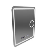 Obdĺžnikové LED zrkadlo, 75x90cm, Eclat MotionGlow Marcello, Demister System, Hodiny & Teplomer, Kozmetická lupa, Stmievateľné