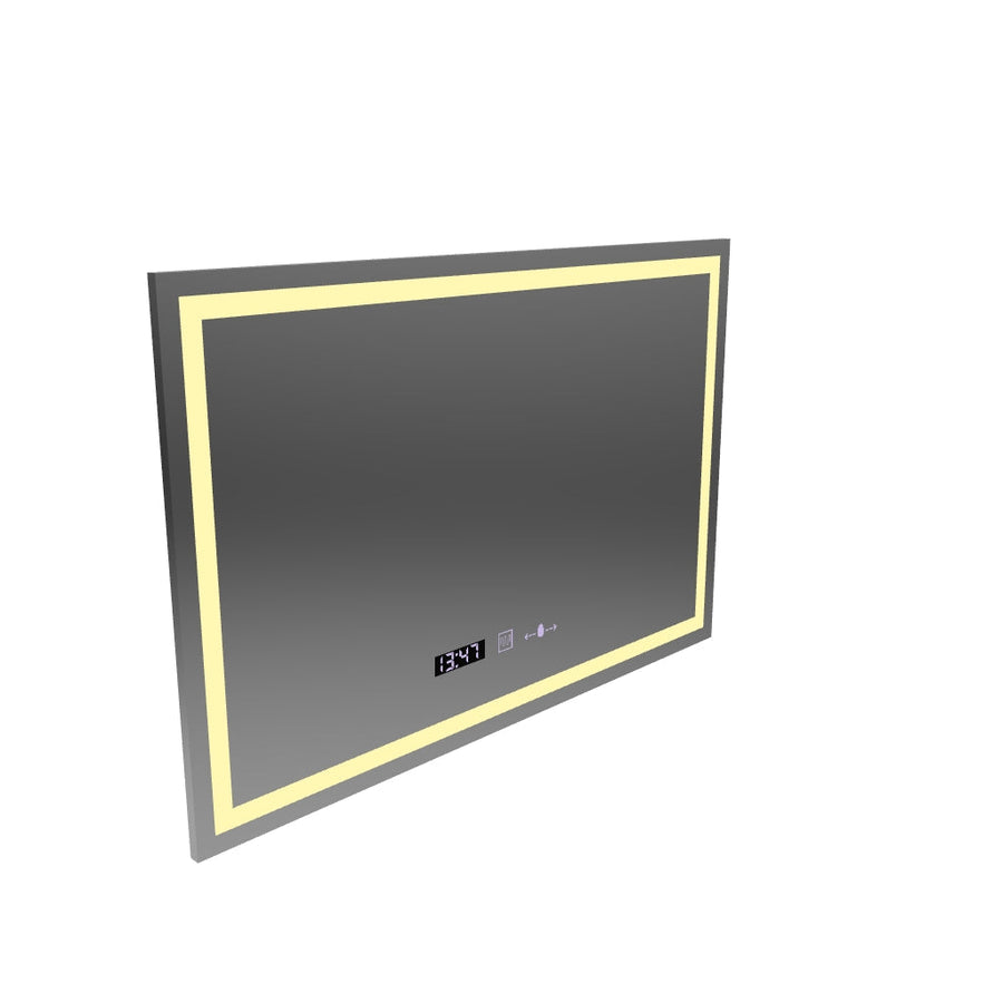 Obdĺžnikové LED zrkadlo 120x80 cm Vérité MotionGlow Marcello, Demister System, Hodiny & Teplomer, Stmievateľné