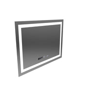 Obdĺžnikové LED zrkadlo, 80x60cm, Verite MotionGlow Marcello, Demister System, Hodiny & Teplomer, Stmievateľné