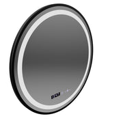 LED okrúhle zrkadlo, 70 cm, Celeste Majeste Noir MotionGlow Marcello, Demister System, Hodiny & Teplomer, Stmievateľné