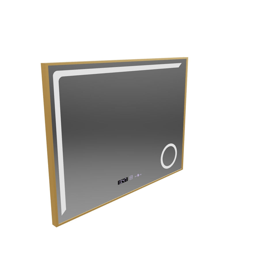 LED zrkadlový senzor MotionGlow Rosalia 80x60 cm Teplé/Studené/Neutrálne svetlo Stmievateľné Demister System Teplomer Hodiny Marcello Funghi Collection