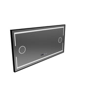 Obdĺžnikové LED zrkadlo, 160x80cm, senzor MotionGlow Marcello, systém odhmlievania, hodiny a teplomer, kozmetická lupa, stmievateľné