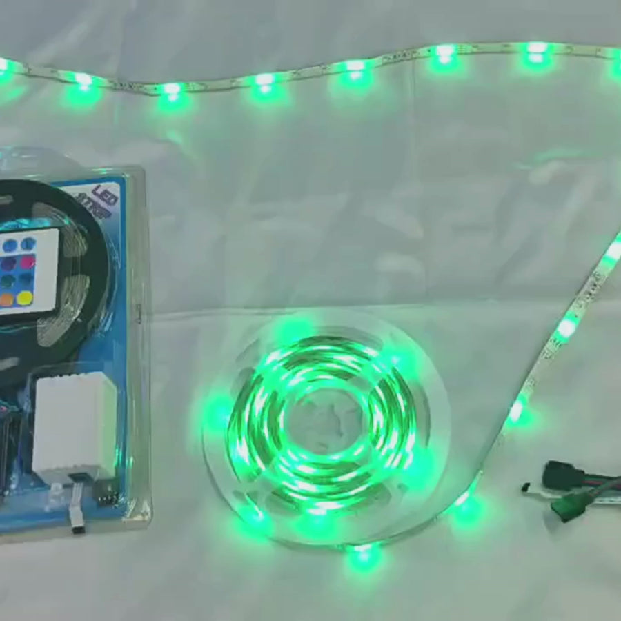 Sada LED pásikov 2835 s diaľkovým ovládaním, RGB, 10W/m, 5m, IP44
