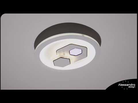 LED luster KATHLEEN RGB 16W, Teplé/Neutrálne svetlo, Biely