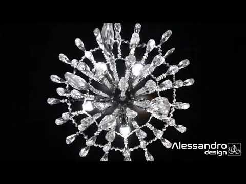 Krištáľový luster EDINBURGH Eleganza, 5xE27, priemer 47cm, lesklý chróm
