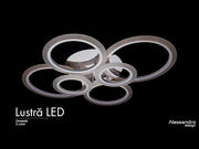 LED luster s diaľkovým ovládaním BETTY 82W, 6 kruhov, studené/teplé/neutrálne svetlo, stmievateľné, biela