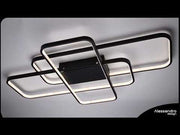 LED luster s diaľkovým ovládaním AXIS 95W, 3 Elements, Studené/Teplé/Neutrálne svetlo, Stmievateľné, Čierny