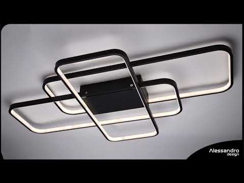 LED luster s diaľkovým ovládaním AXIS 95W, 3 Elements, Studené/Teplé/Neutrálne svetlo, Stmievateľné, Čierny