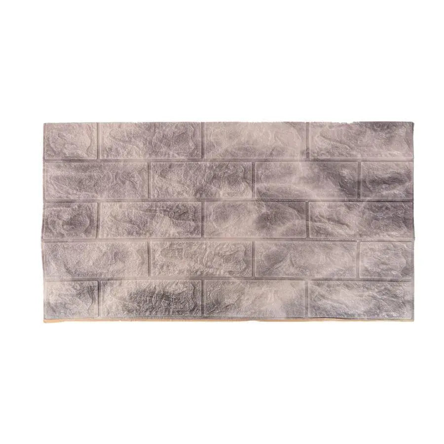 Set 10xTapet 3D autoadeziv caramizi Gri din spuma moale, 77cm x 70cm x 6mm Tapet 3D Default Title Alessandro Design