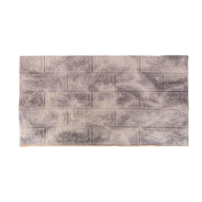 Set 10xTapet 3D autoadeziv caramizi Gri din spuma moale, 77cm x 70cm x 6mm Tapet 3D Default Title Alessandro Design
