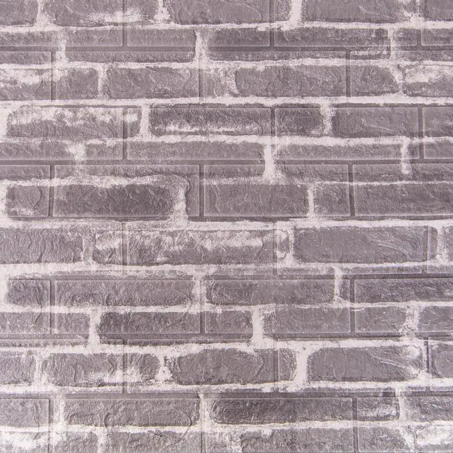 Set 10xTapet 3D autoadeziv caramizi Gri din spuma moale, 77cm x 70cm x 6mm Tapet 3D Default Title Alessandro Design