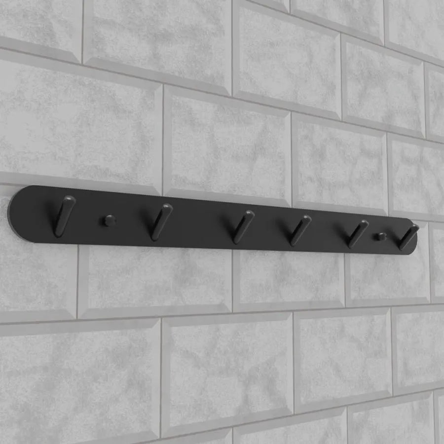Suport Prosop si Accesorii Baie 45cm Aluminiu Negru Default Title Alessandro Design