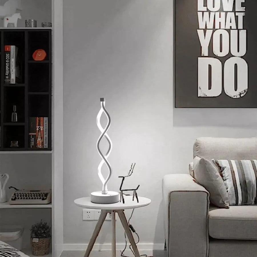 Veioza LED Genom, 36W, Lumina Rece/Calda/Neutra, Plastic si Metal, Alb Veioze & Lampadare Default Title Alessandro Design