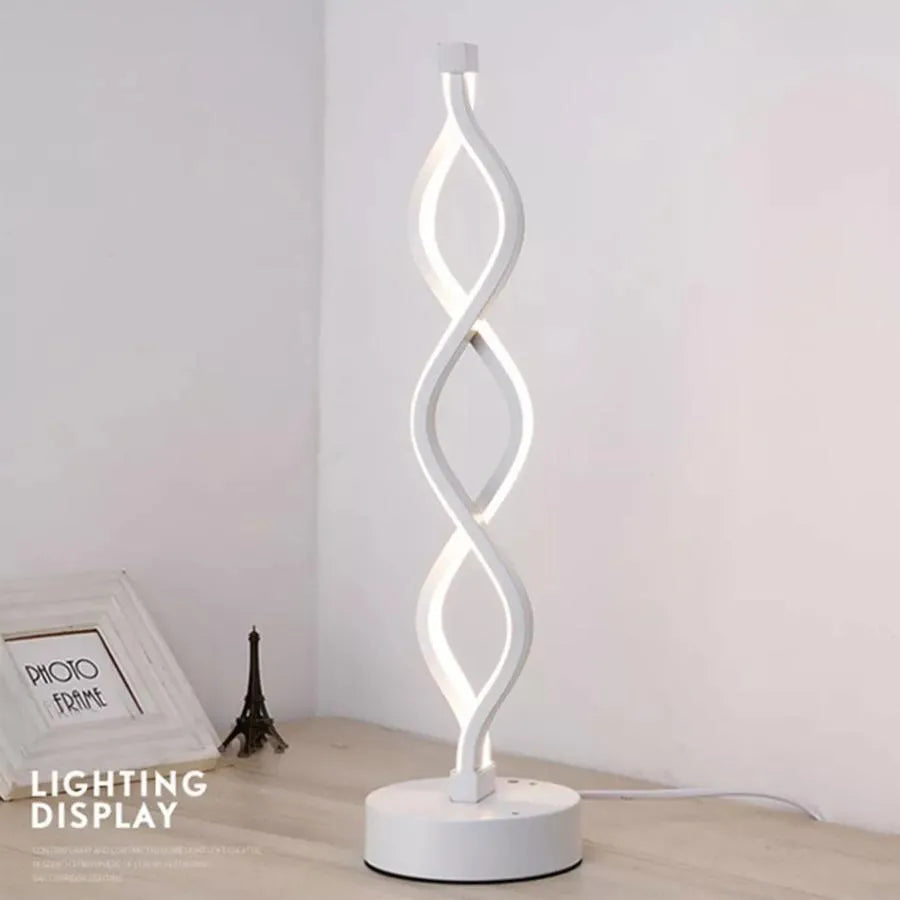 Veioza LED Genom, 36W, Lumina Rece/Calda/Neutra, Plastic si Metal, Alb Veioze & Lampadare Default Title Alessandro Design