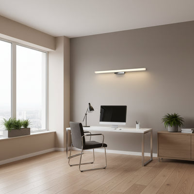 LED nástenné svietidlo, COMO, 7W, lineárne, teplé/neutrálne/studené svetlo, čierna