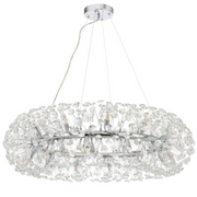 Candelabru Cristal MINUET 12x G9, Diametru 60cm, Argintiu Lucios, Inaltime Reglabila Candelabre Cristal Default Title Alessandro Design