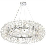 Candelabru Cristal MINUET 12x G9, Diametru 60cm, Argintiu Lucios, Inaltime Reglabila Candelabre Cristal Default Title Alessandro Design