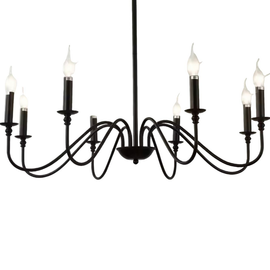 Lustra Metalic AVANT, 92cm, tip Pendul cu brate, Rotunda, 8xE14, Negru Lustre Industrial Default Title Alessandro Design