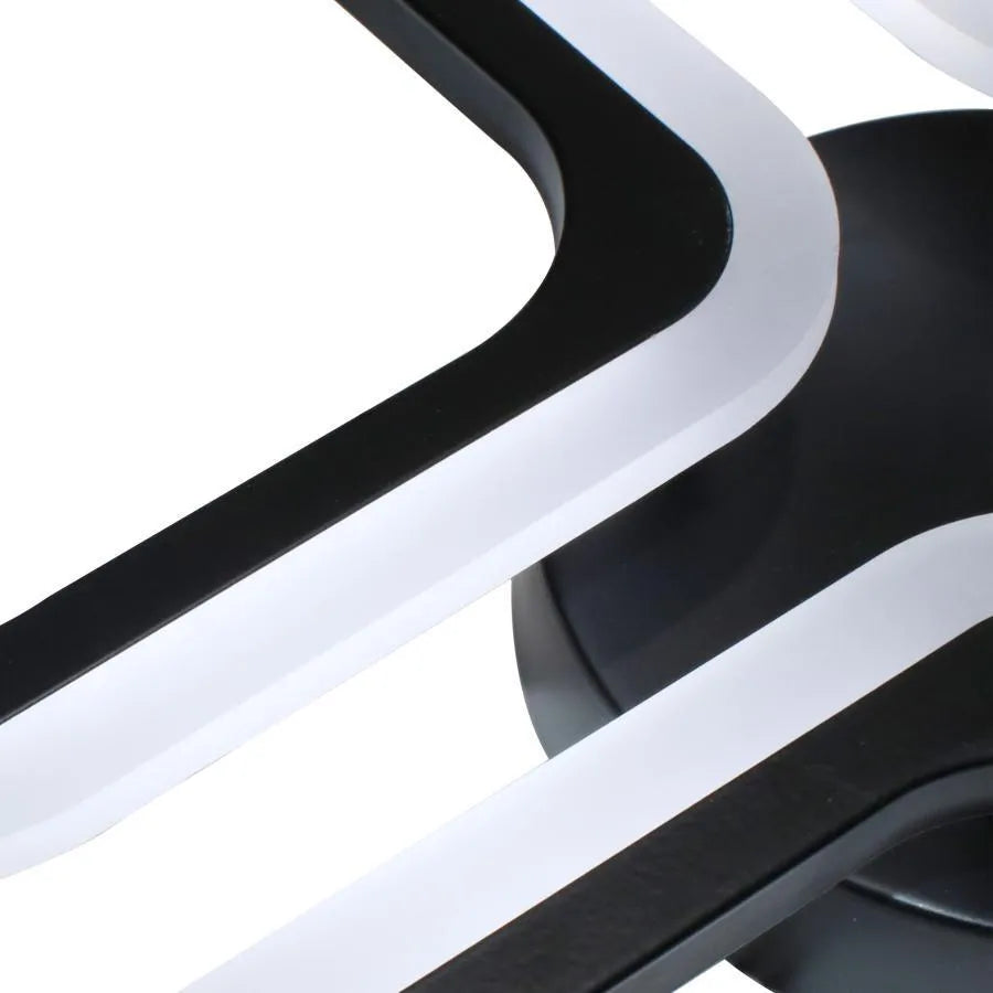 Lustra LED PULSARIS 40W, 3 Patrate, lumina Rece/Calda/Neutra, Negru Lustre LED Default Title Alessandro Design