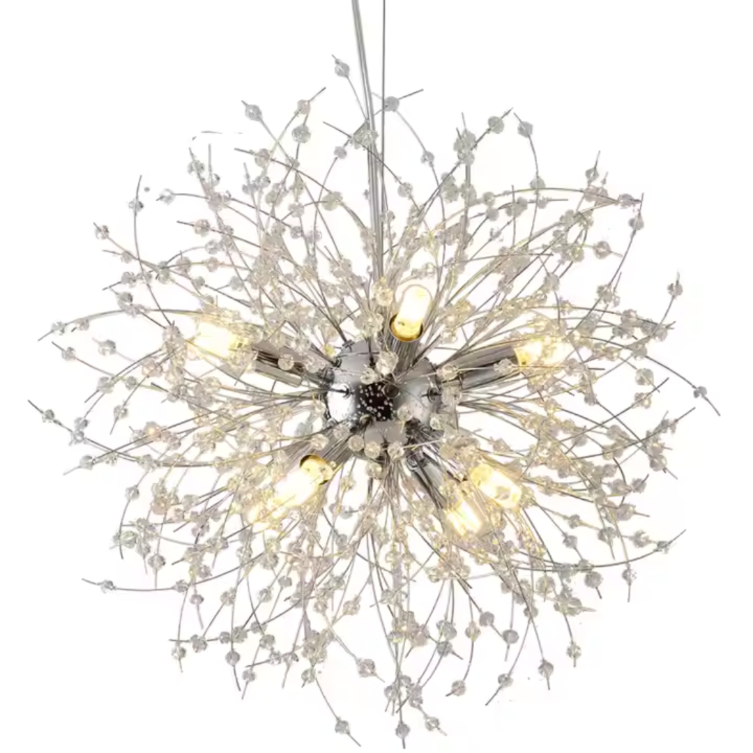 Candelabru Cristal Schönbrunn, 12x G9, Diametru 60cm, Crom Lucios, Inaltime Reglabila Candelabre Moderne Default Title Alessandro Design