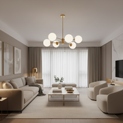 LOFT Luster závesný, 6x E27, zlatý