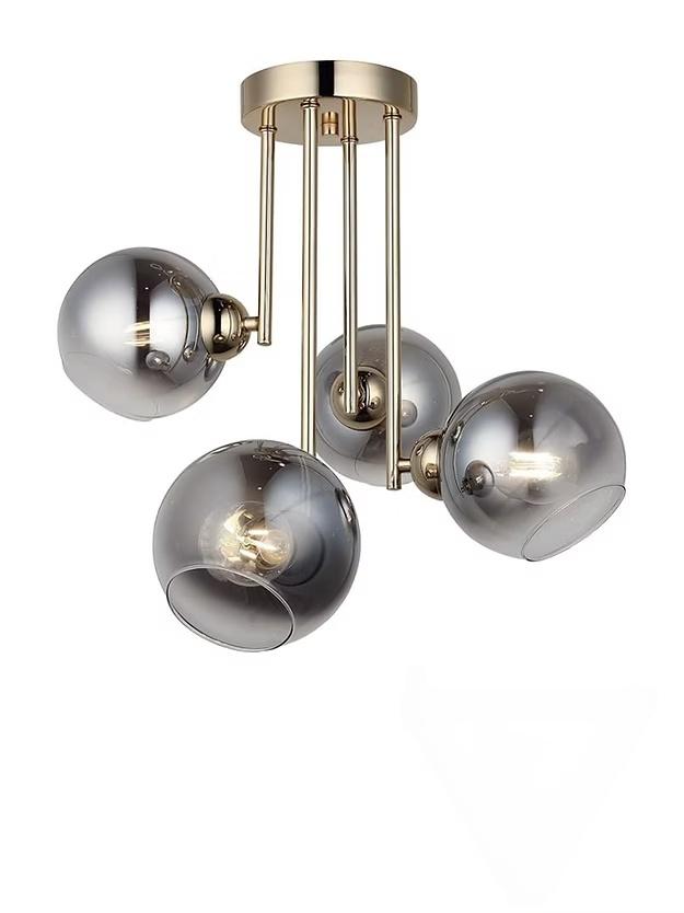 Lustra cu bec moderna MODUS, 4x E27, Auriu, Metal Lustre Moderne Default Title Alessandro Design
