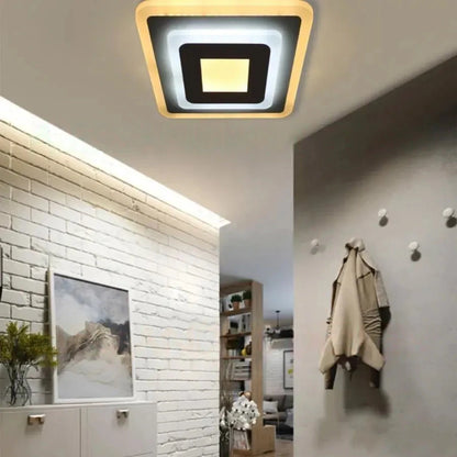 LED luster MORNIKA 14W, priemer 25cm, štvorcový, neutrálne svetlo, biely LED luster Predvolený názov Alessandro Design