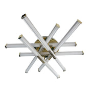 Lustra LED cu telecomanda MAKOTO 144W, 6 Elemente, Liniara, lumina Rece/Calda/Neutra, Dimabila, Alb Auriu Lustre LED cu Telecomanda Default Title Alessandro Design